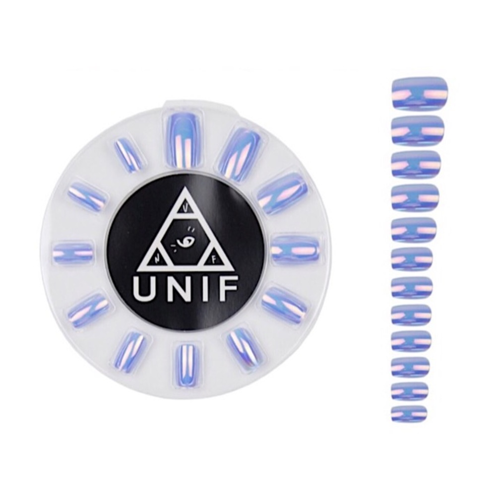 UNIF | Blue Chrome Press On Faux Nails